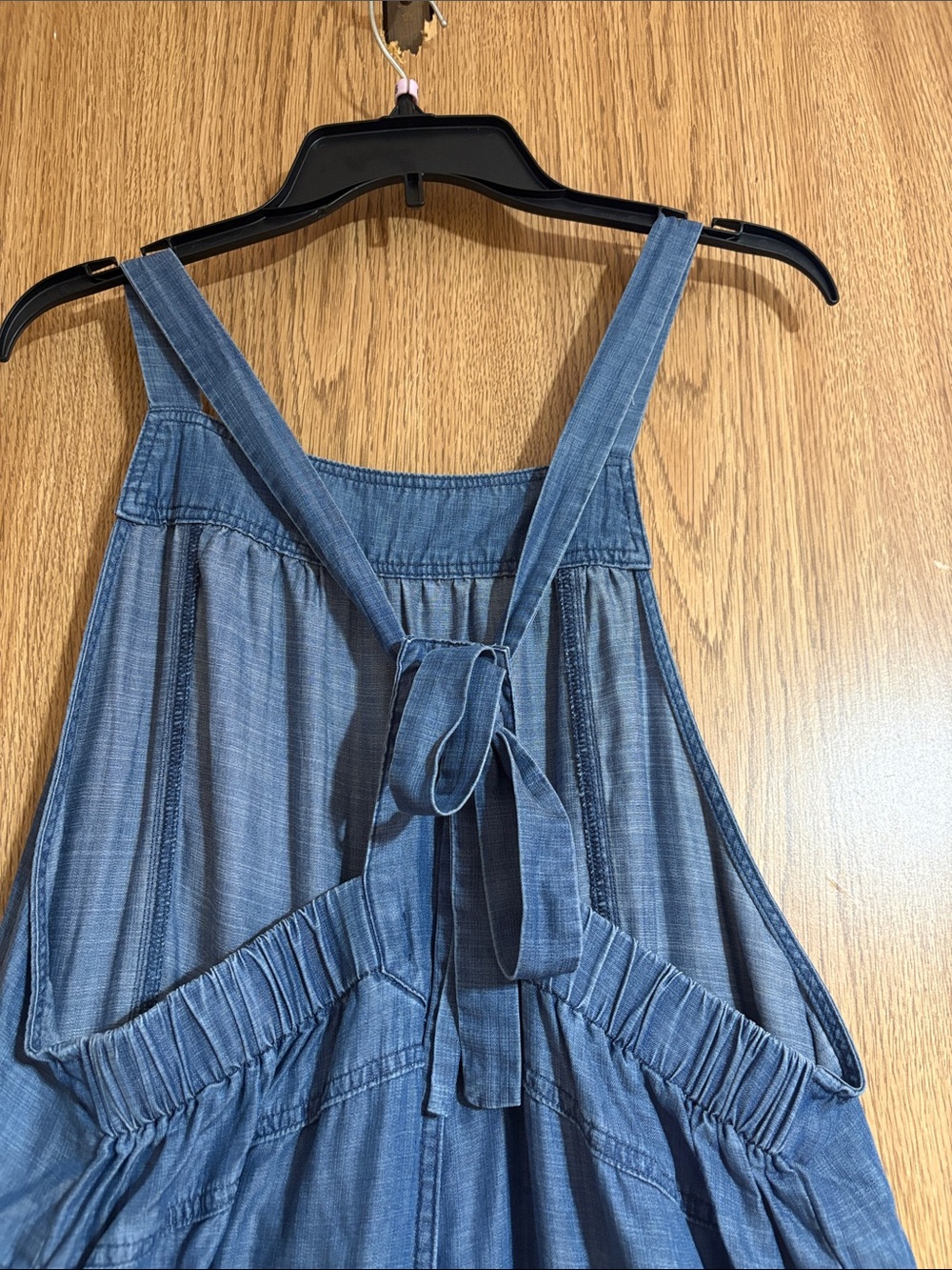 NATURAL LIFE Blue Wide-Leg Chambray Jumpsuit - Picture 9 of 13